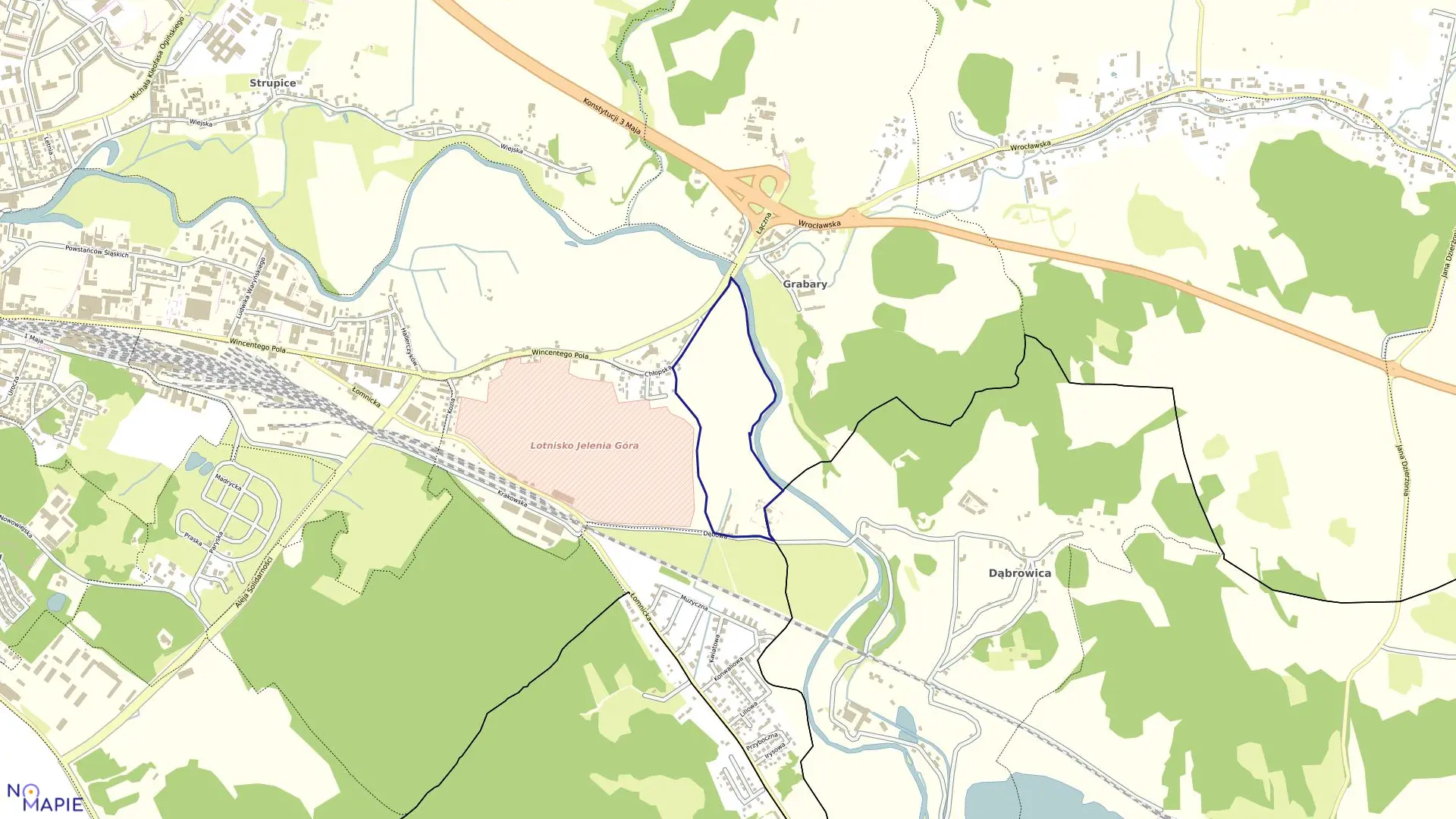 Mapa obrębu 27 w mieście Jelenia Góra