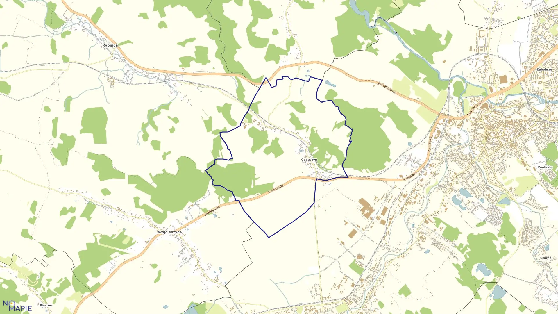 Mapa obrębu GODUSZYN - I w mieście Jelenia Góra