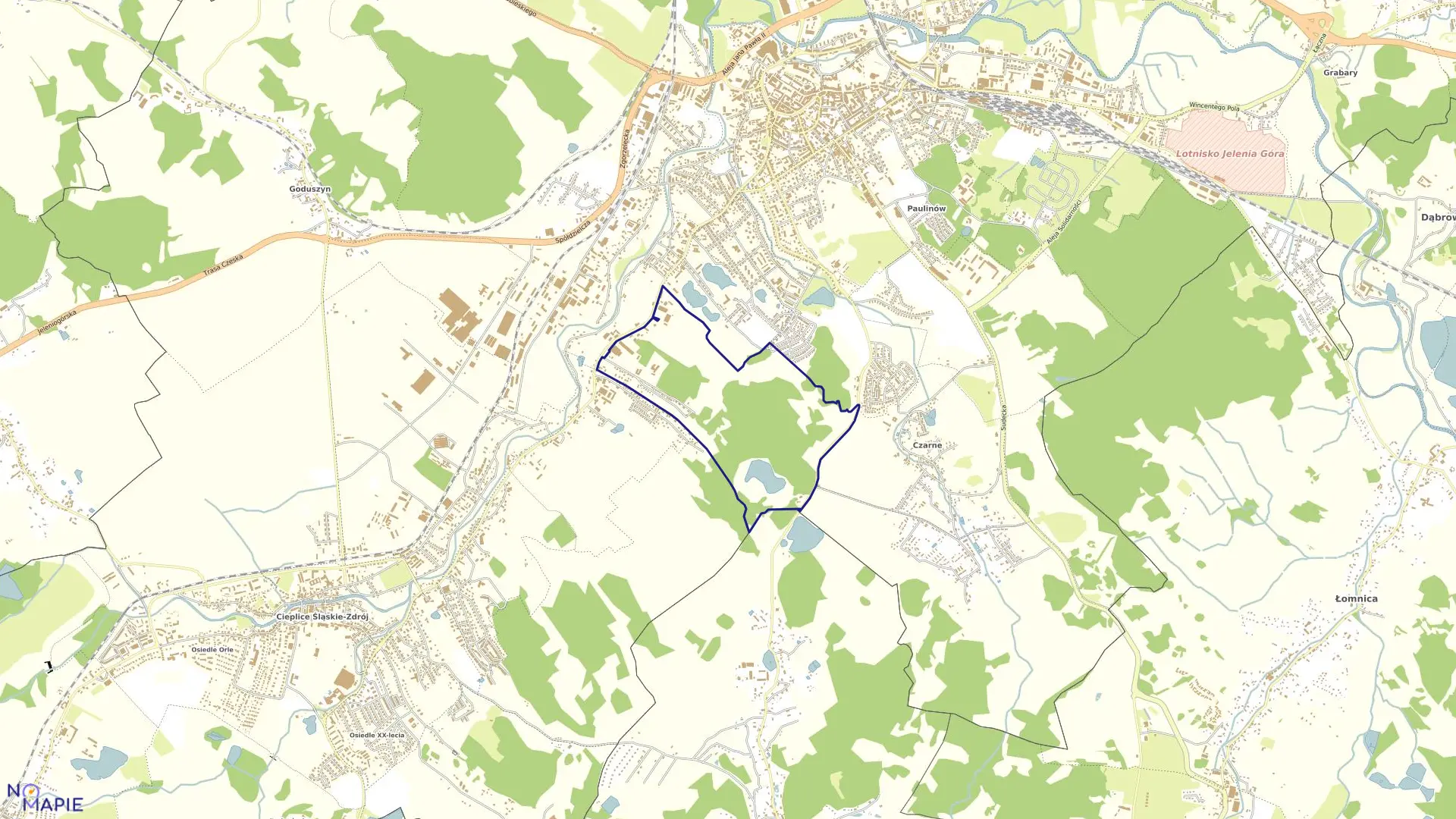 Mapa obrębu JELENIA GÓRA 4 w mieście Jelenia Góra