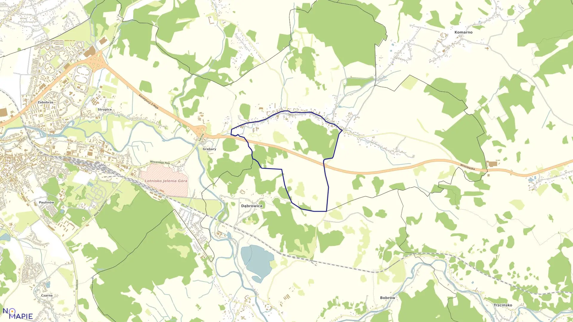 Mapa obrębu MACIEJOWA - II w mieście Jelenia Góra