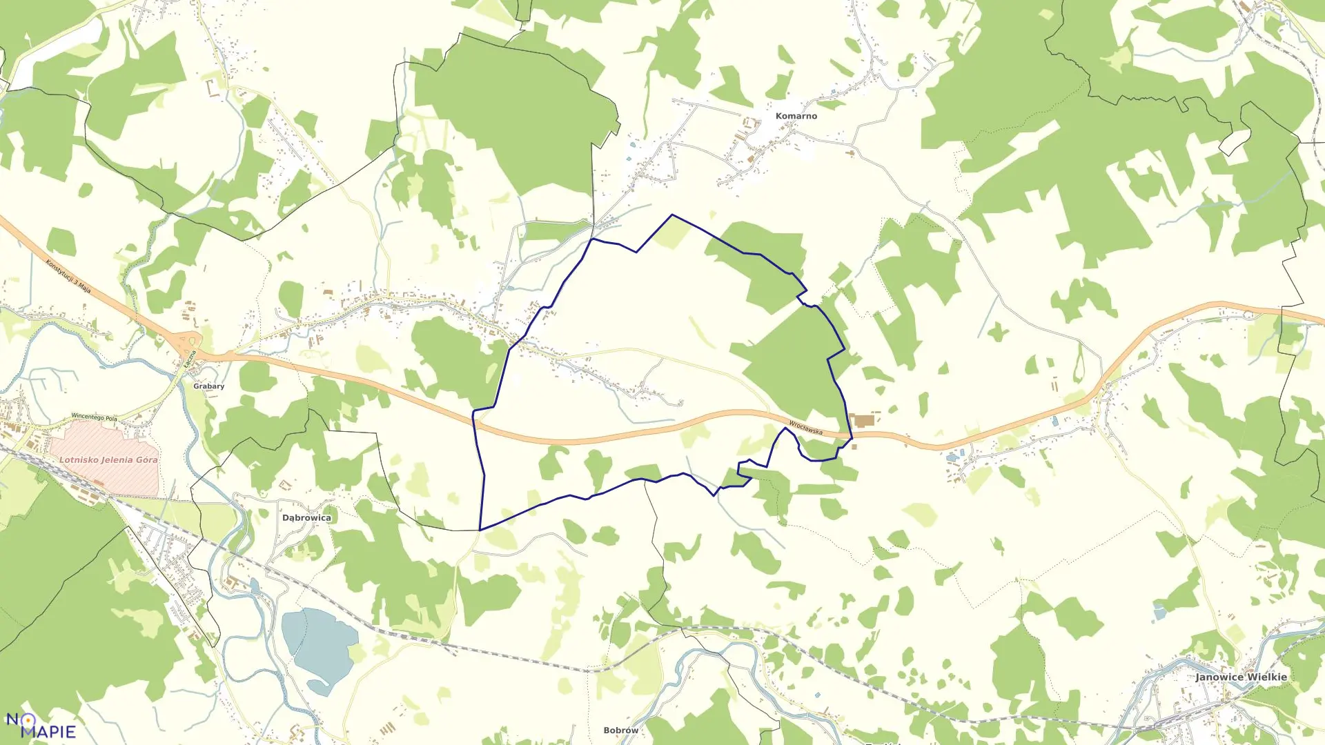 Mapa obrębu MACIEJOWA - III w mieście Jelenia Góra